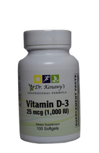 Load image into Gallery viewer, Dr. Kenawy's Vitamin D-3 1,000IU 25mcg (100 Softgels)
