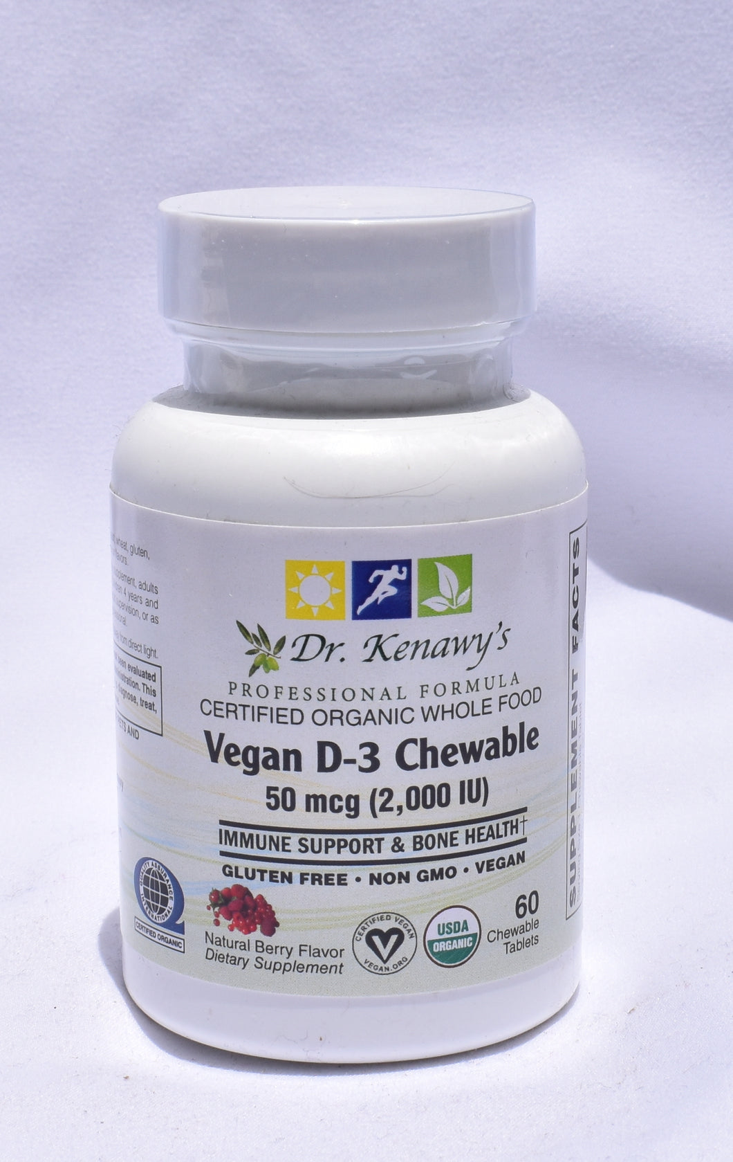 Dr. Kenawy's Vegan D-3 Chewable 50mcg(2,000IU)