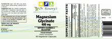 Load image into Gallery viewer, Dr. Kenawy&#39;s Magnesium Glycinate (Vegetarian Capsules)