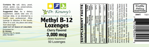 Dr. Kenawy's Methyl B-12, 3,000 mcg (50 Lozenges)