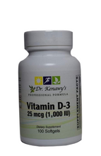 Load image into Gallery viewer, Dr. Kenawy&#39;s Vitamin D-3 1,000IU (100 Softgels)