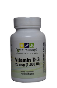 Dr. Kenawy's Vitamin D-3 1,000IU (100 Softgels)