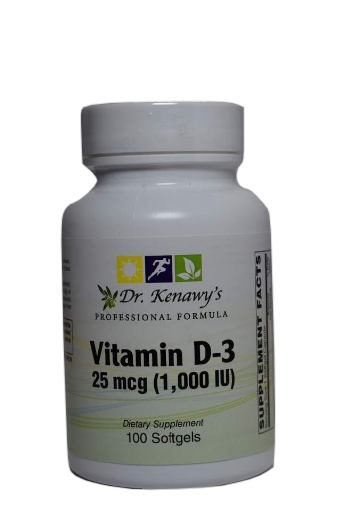 Dr. Kenawy's Vitamin D-3 1,000IU (100 Softgels)