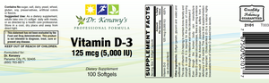 Dr. Kenawy's Vitamin D-3 5,000IU (100 Softgels)