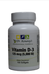 Dr. Kenawy's Vitamin D-3 5,000IU (100 Softgels)